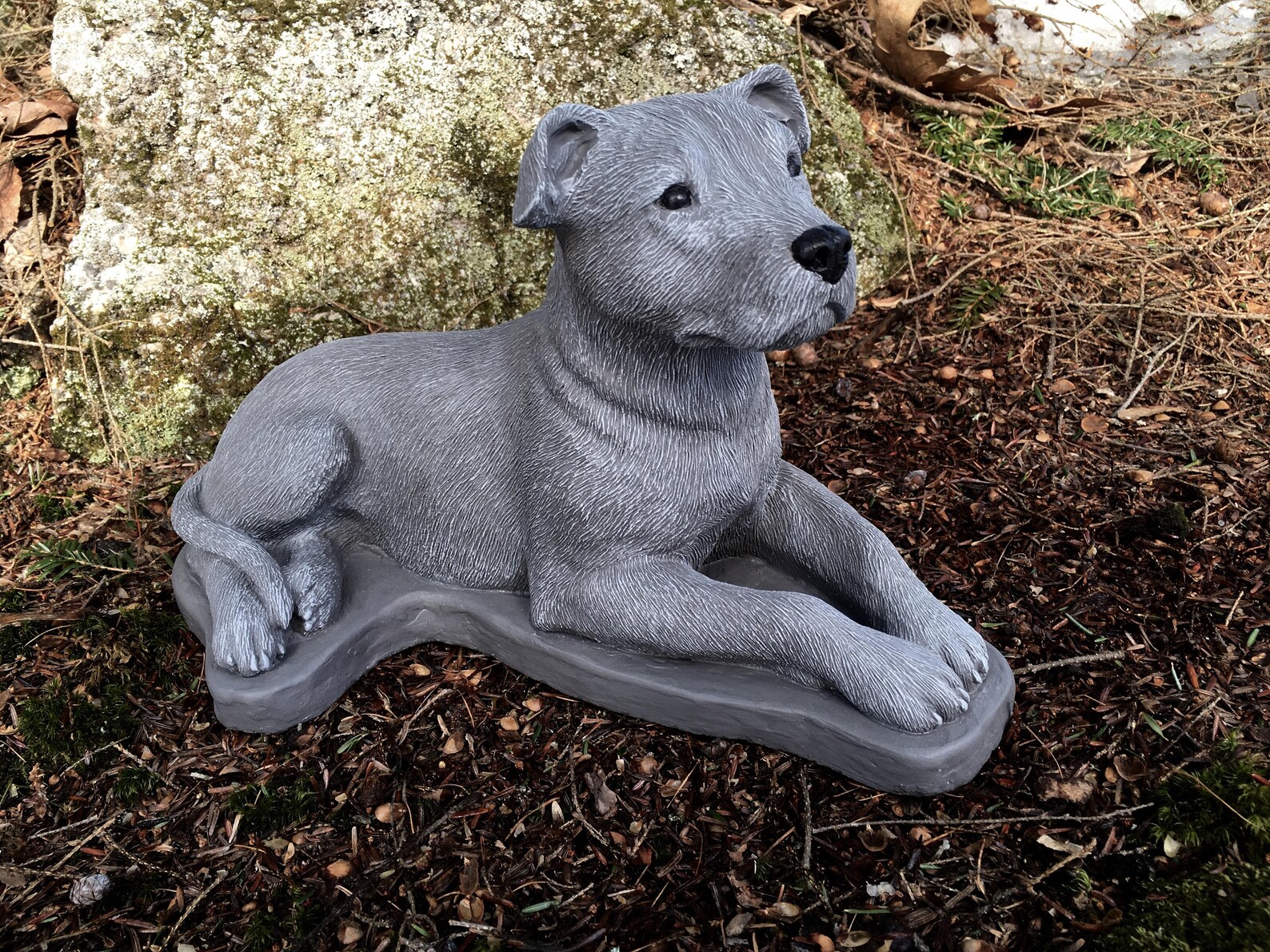 Pitbull Statue Concrete Statues. Pit Bull Dog Statue Garden Etsy