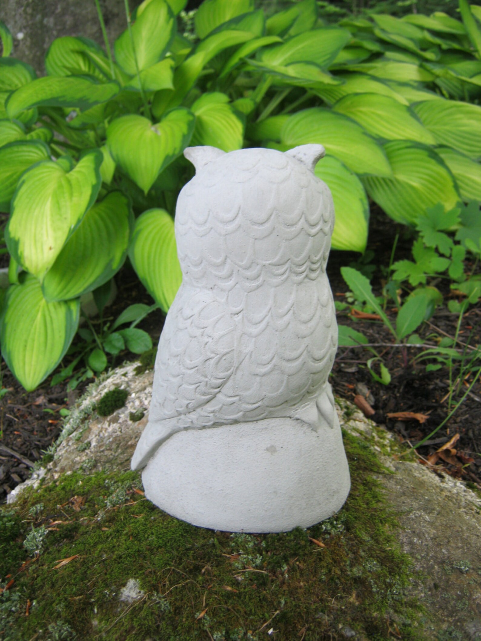 Owl Concrete Garden Owls 10 Inches Cement Owl Owl Figures Etsy