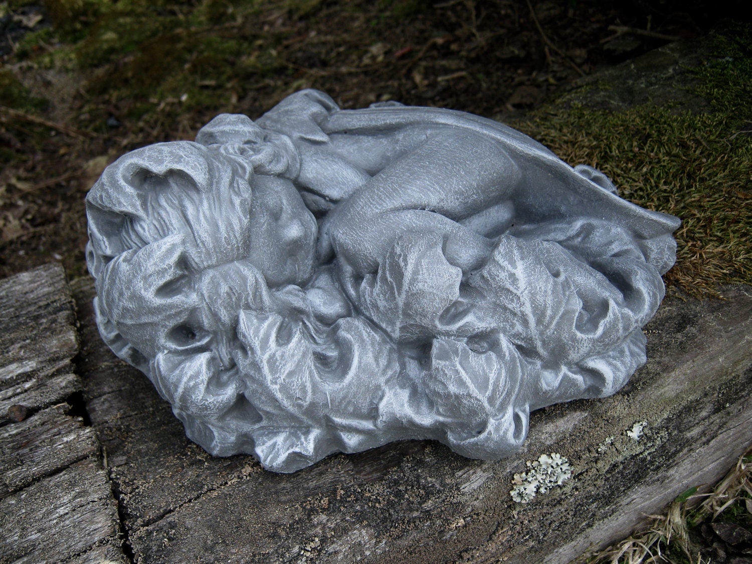 Fairy Statue Concrete Fairy Garden Decor Fairy Garden Etsy