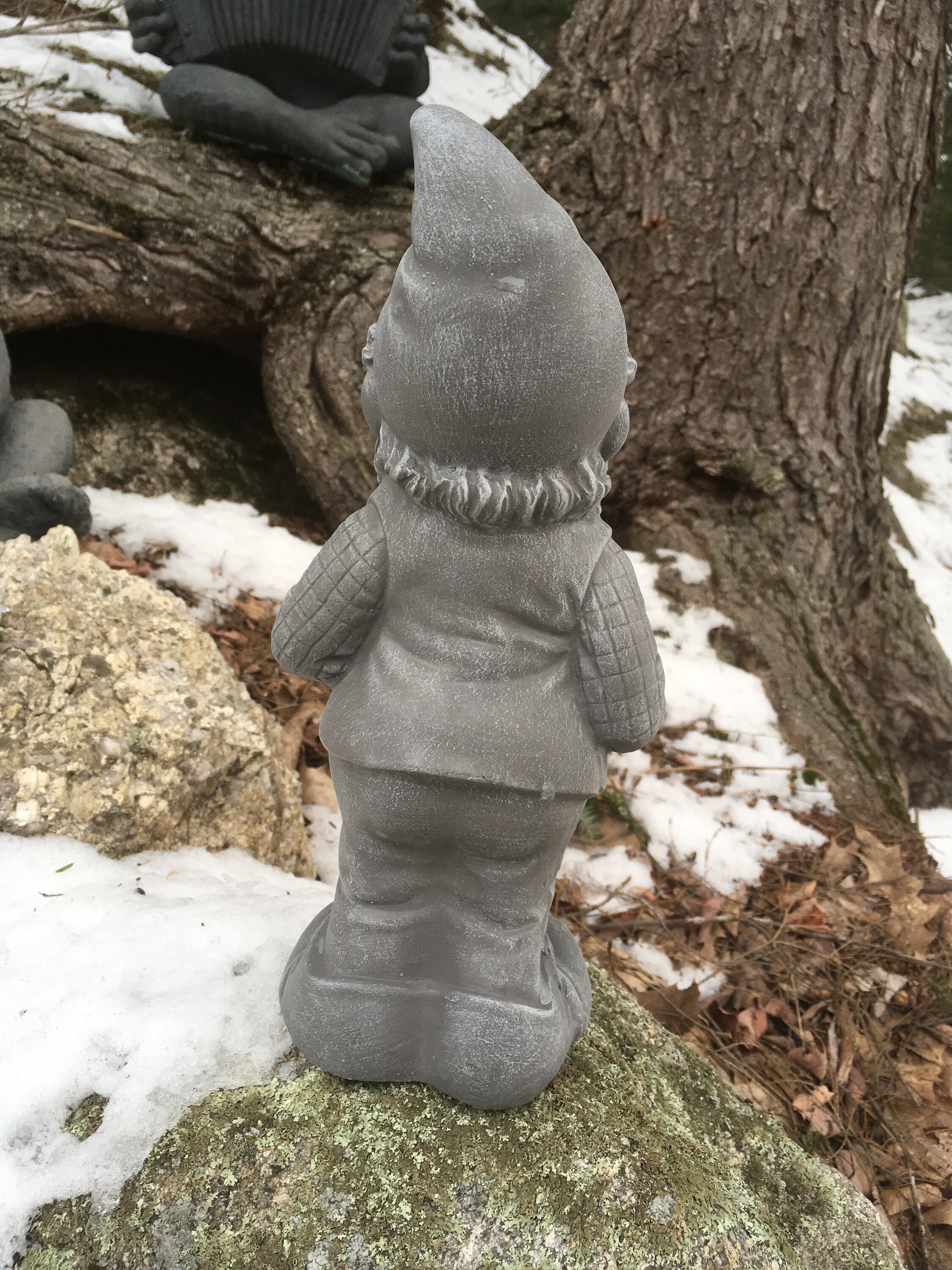 Gnome Named Gneil Painted Concrete Garden Gnomes Etsy