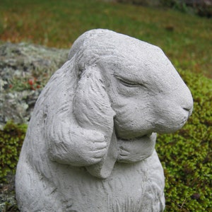 Rabbit Statue, Bunny Rabbit Figurine, Concrete Rabbit Garden Statue, Garden Rabbit Cast In Cement, Bunny Rabbit Statues, Concrete Statues.