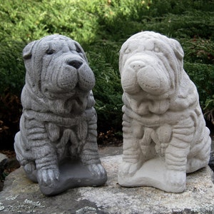 shar pei dog statue