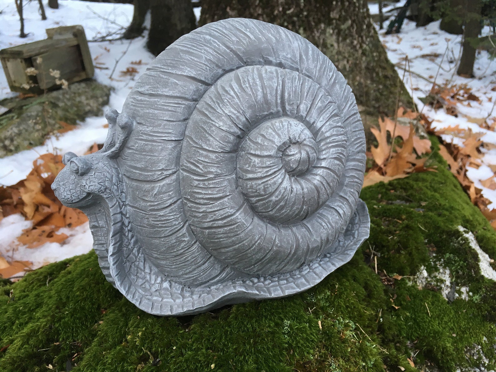 Snail Concrete Statue Garden Decor Yard Art Cast in Cement Etsy