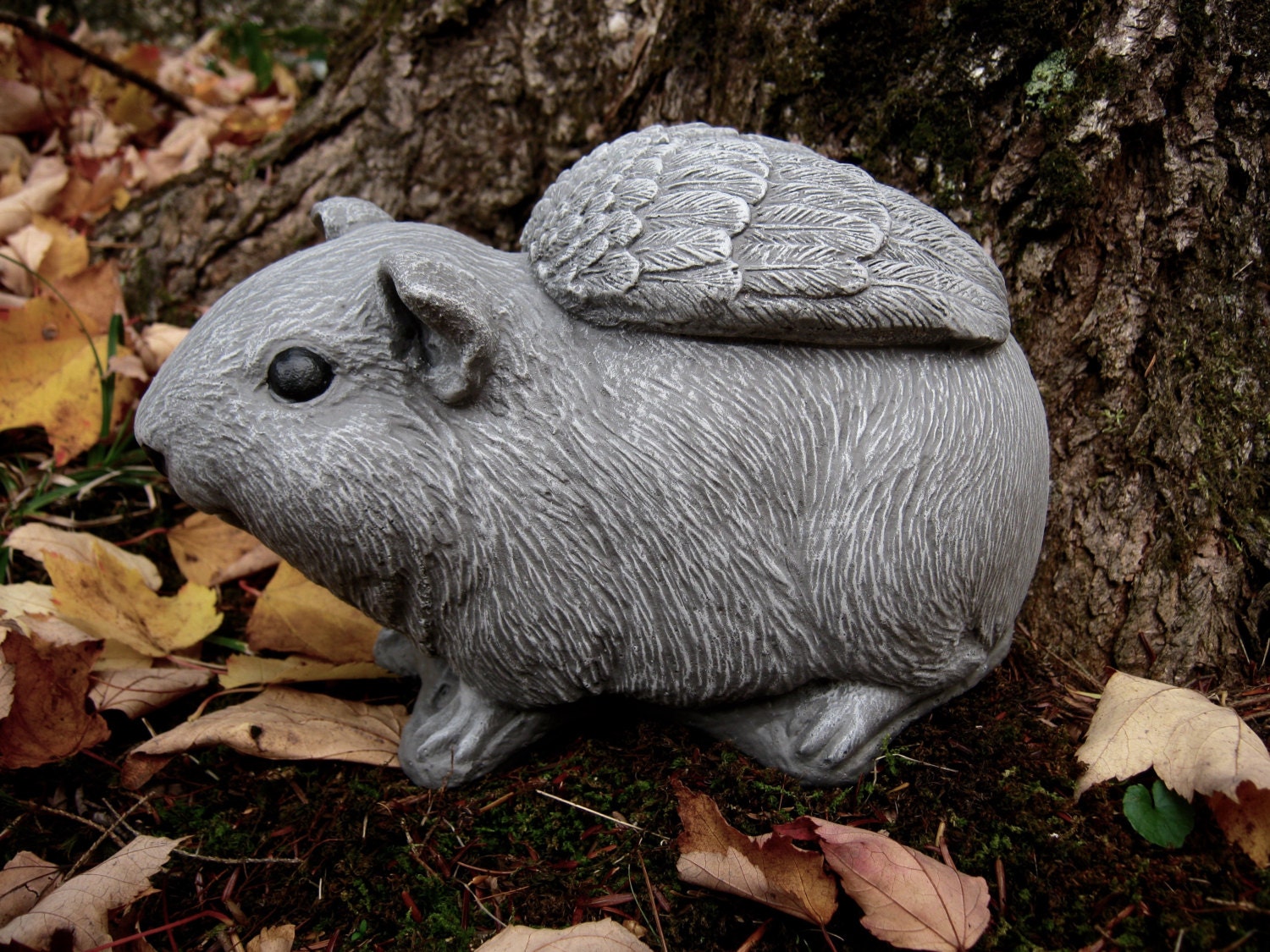 Guinea Pig Angel Statue Concrete Pig Memorial Remembrance Etsy