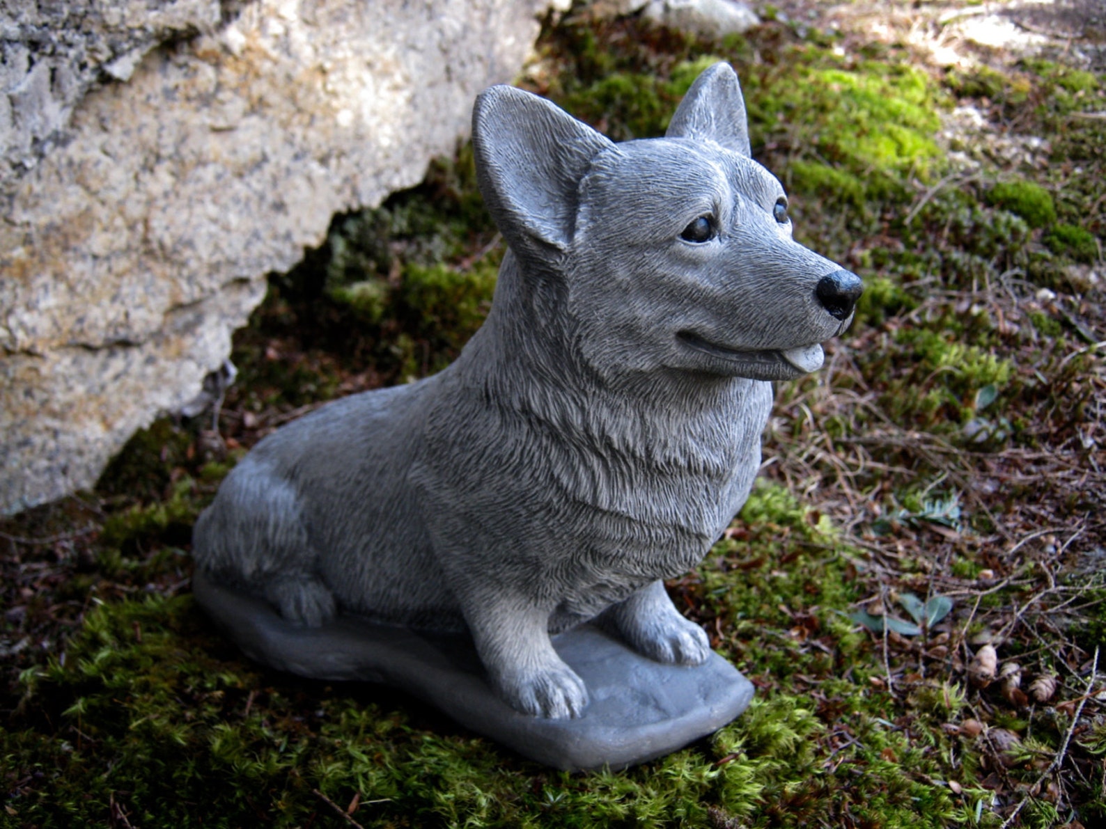 Corgi Statue Concrete Pembroke Welsh Corgi Dog Figure Cement | Etsy