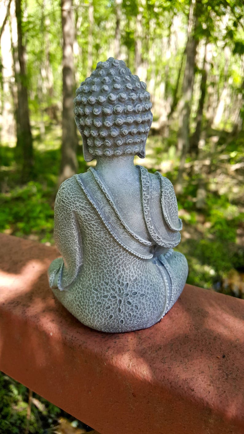 Buddha Statue Concrete Buddha Garden Statue Zen Garden Etsy