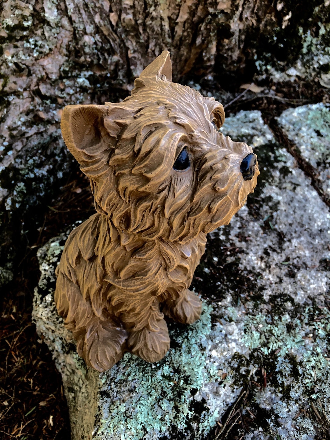 Yorkshire Terrier Concrete Statues, Garden Decor, Cement Yorkshire