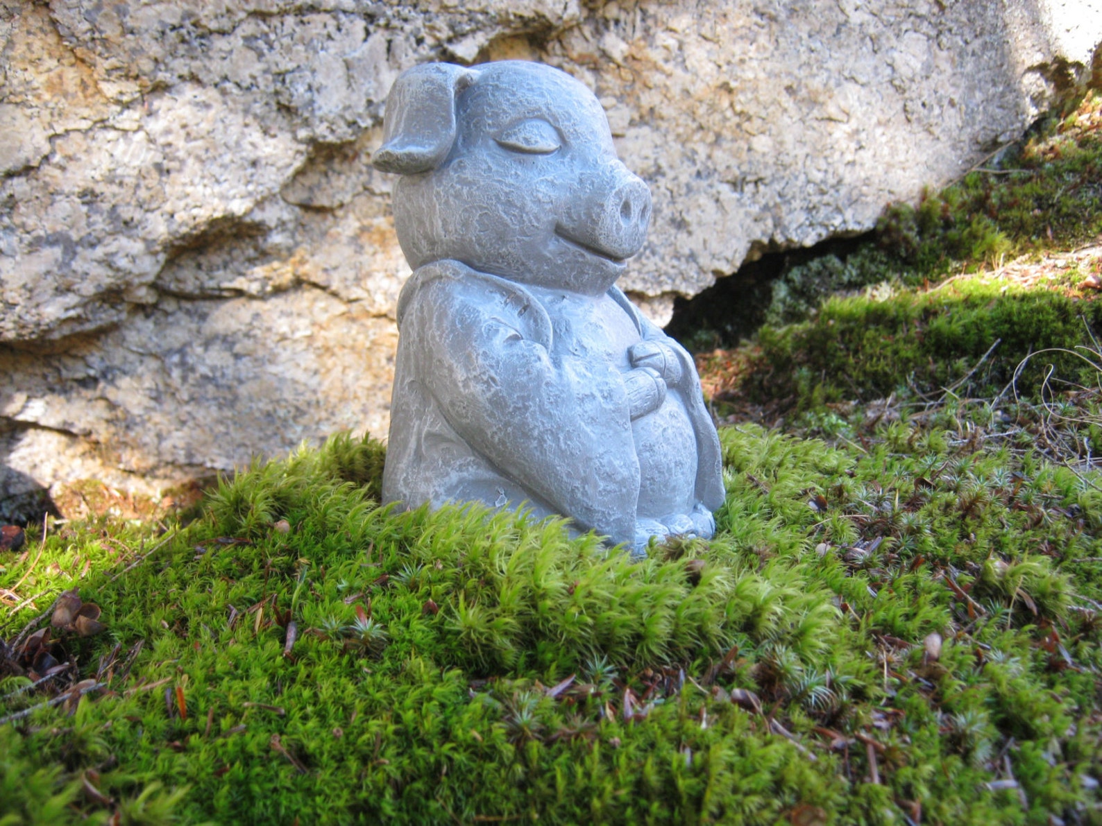 Pig Statue Meditating Buddha Pigs Zen Animals Pig Figures Etsy