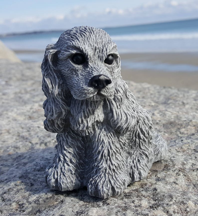 cocker spaniel garden statue