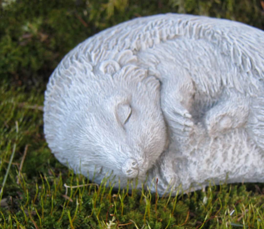 Hedgehog Statue, Concrete Hedgehog, Garden Decor Animal Statues, Cement