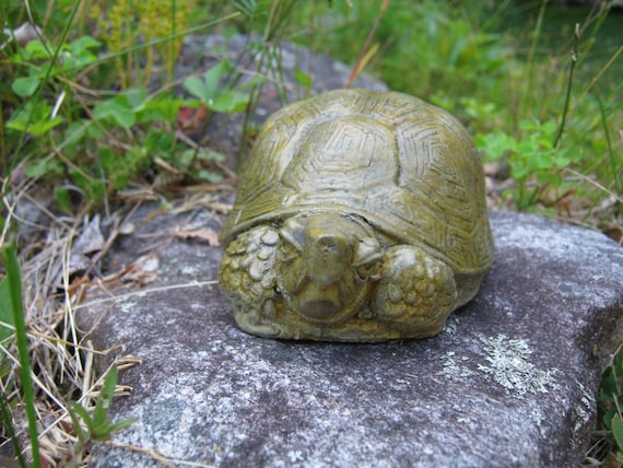 Turtle Small Turtle Statue Garden Turtle Garden Decor Etsy