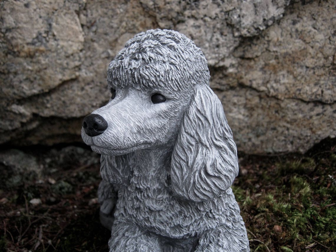 Poodle Angel Statue Concrete Poodle Statue Pet Memorial Etsy