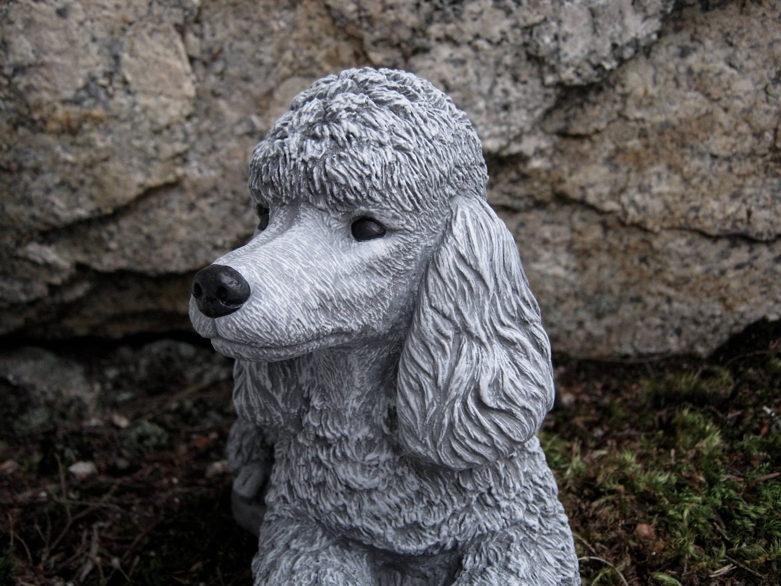 Poodle Angel Statue Concrete Poodle Statue Pet Memorial Etsy