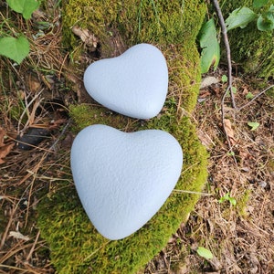 Garden Heart Decor, Pair Of Concrete Hearts, I Love You, Memorial Marker Or Remembrance Stone, Garden Stones, Cement Hearts