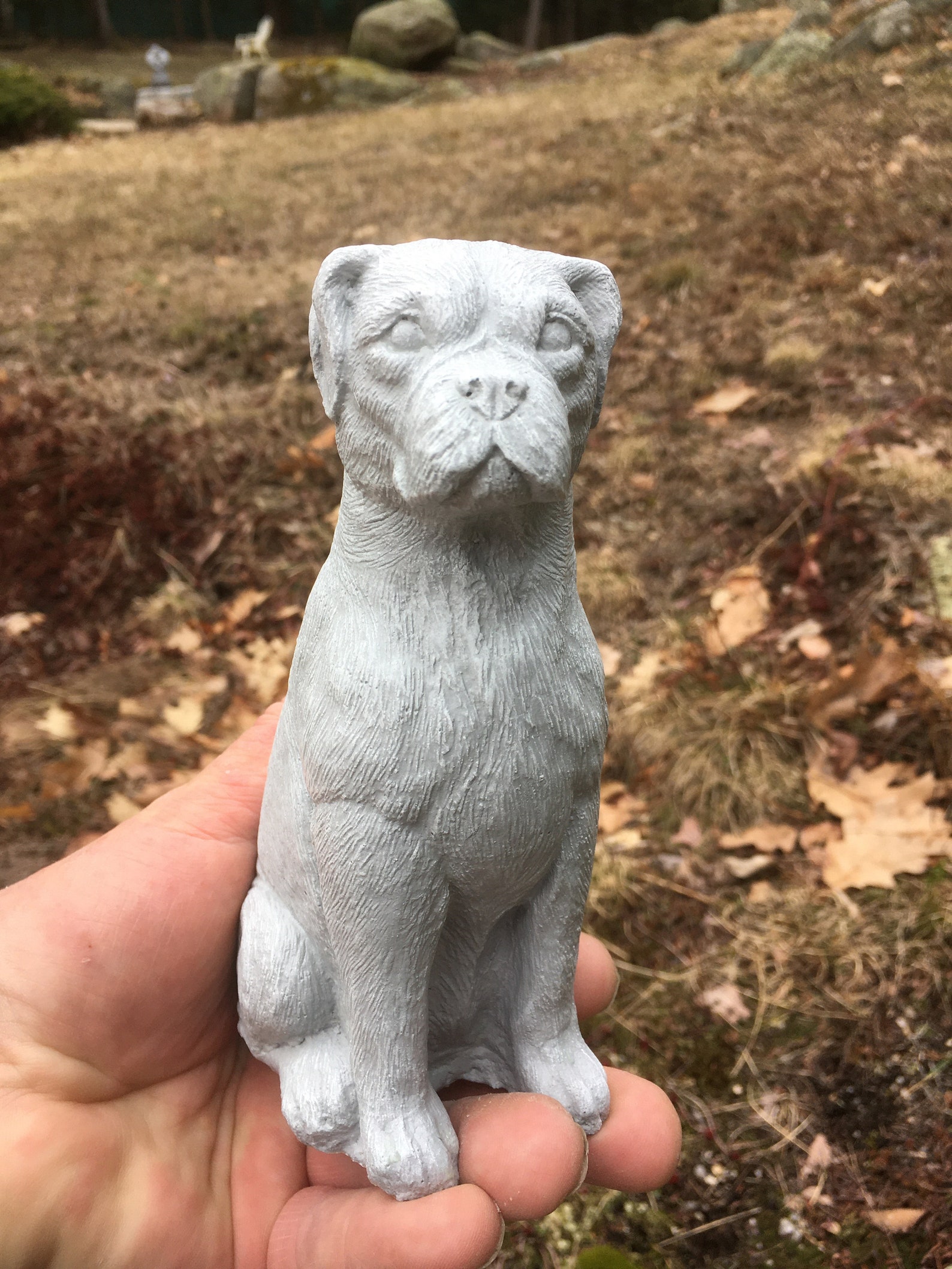 Boxer Dog Concrete Statues Statues of Boxer Dogs Boxer Dog Etsy