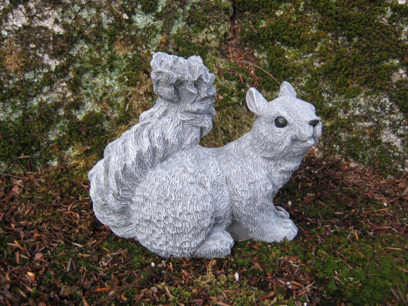 Squirrel Statue Concrete Squirrel Figure Squirrel Garden Etsy