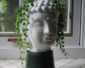 Buddha Plant Pot, Buddha Head Succulent Planter, Concrete Cement Home and Garden Decor, Air Plant, Plant Pot, Flower Pot, Concrete Planter