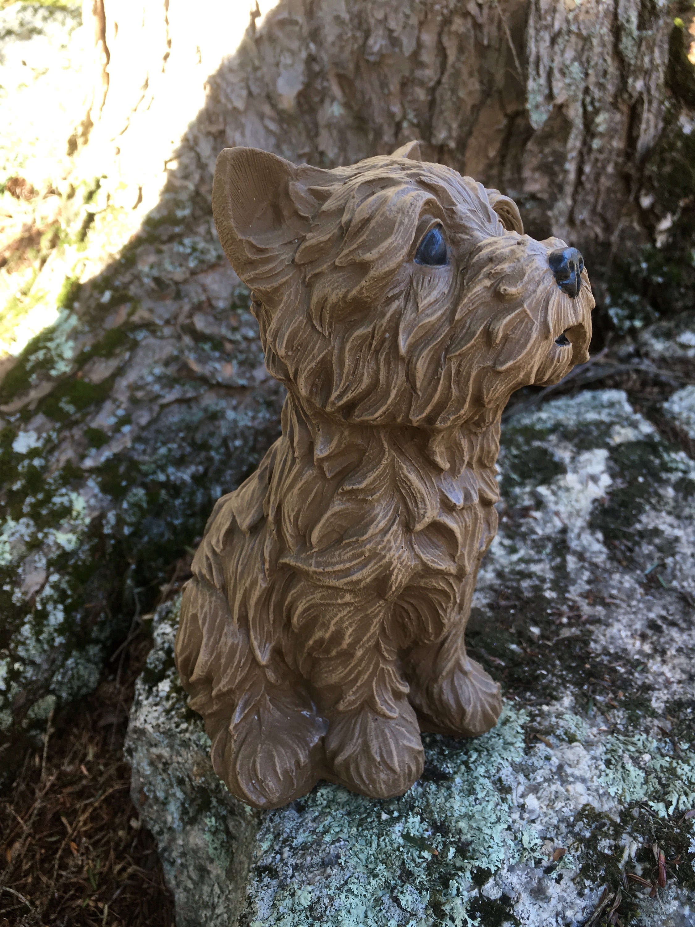 Cement Yorkshire Terrier Yorkie 8 Tall Dog Garden Art Concrete Statue Puppy Pet Memorial Cement Yorkshire Terrier Yorkie 8 Tall Dog Garden Art Concrete Statue Puppy Pet Memorial