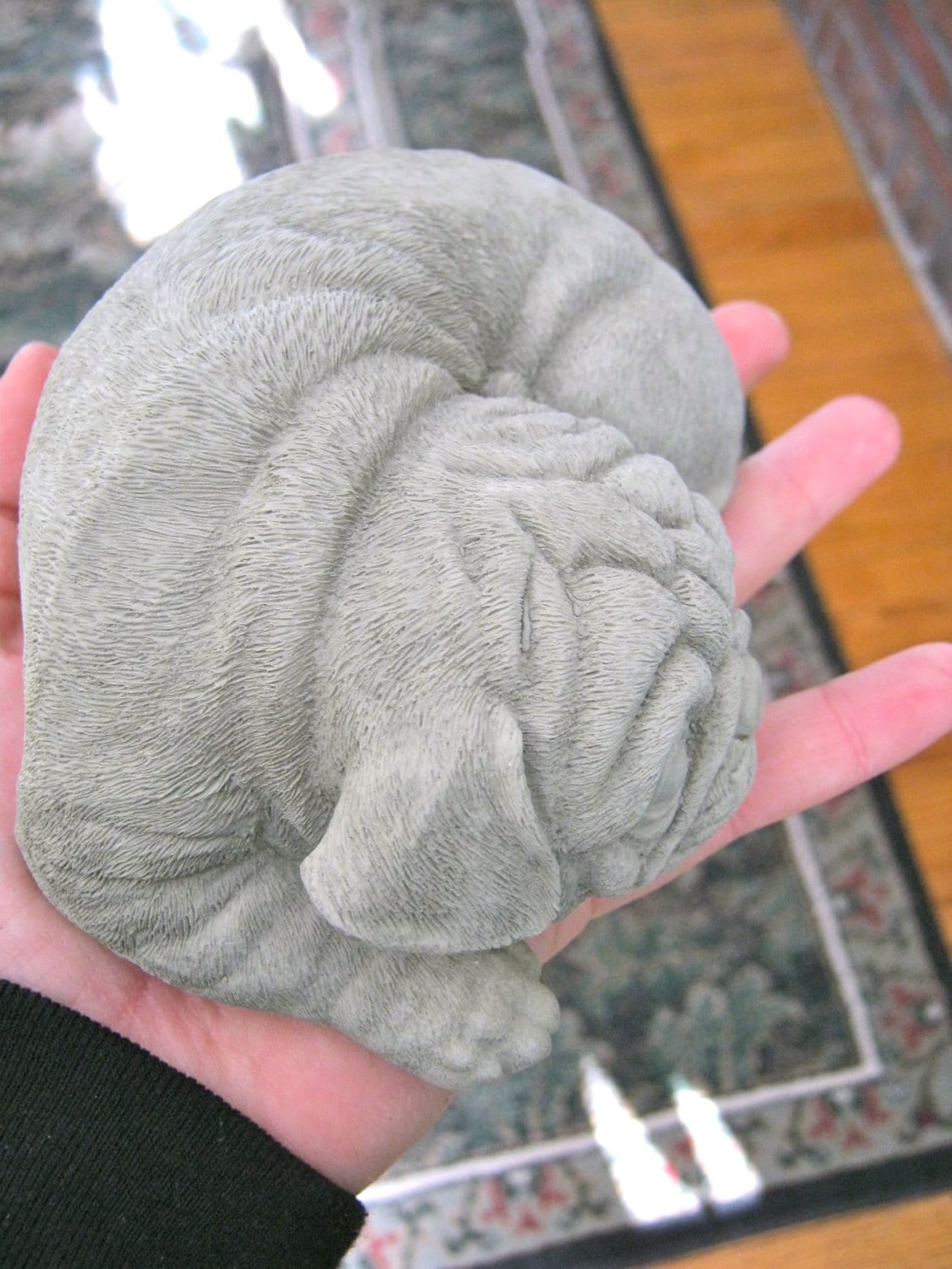 Pug Statue Concrete Dogs Cement Pugs Dog Statues Outdoor Etsy