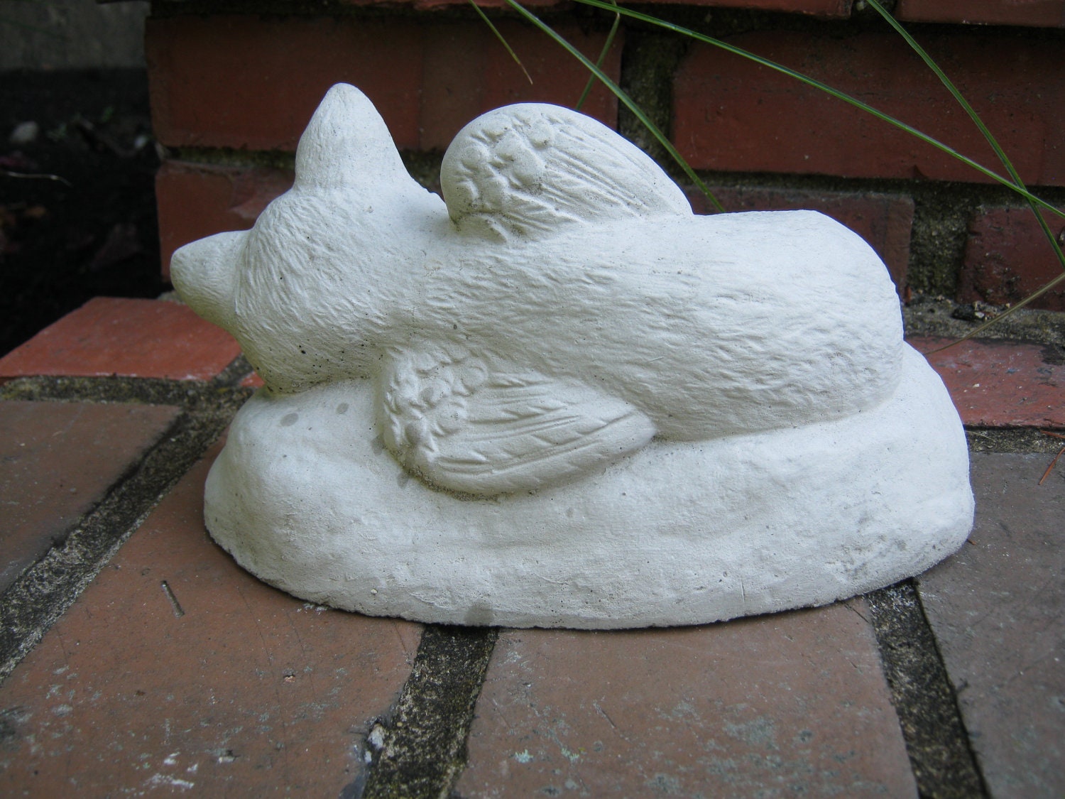 Cat Angel Statue Pet Cat Memorial Concrete Cat Statues Etsy