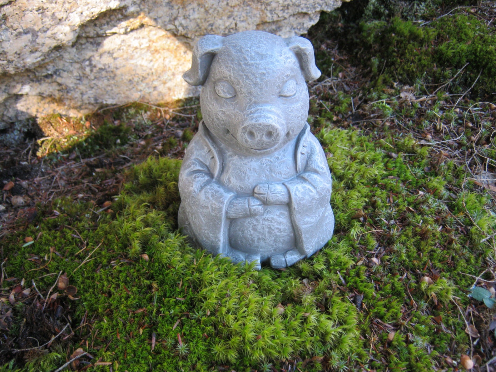 Pig Statue Meditating Buddha Pigs Zen Animals Pig Figures Etsy