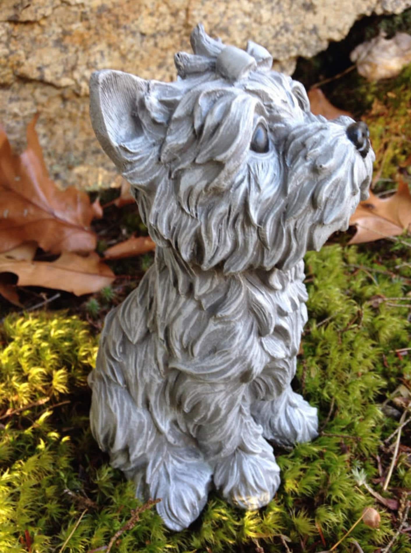 Yorkshire Terrier Garden Statue Yorkie Figure Dog Garden Etsy UK