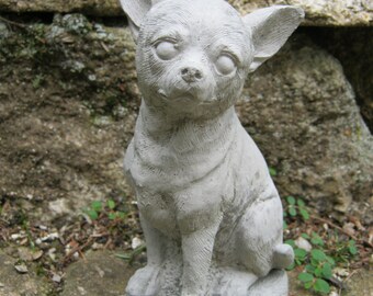 Chihuahua Statue, Concrete Chihuahua Statues, Cement Dog Concrete Figure, Dog Statues, Concrete Dog Statue, Toy Dog Figures, Pet Memorial