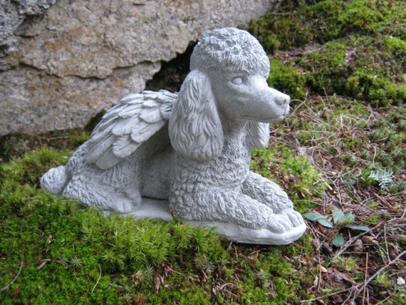 Poodle Statue Concrete Poodle Angel Statue Pet Memorial Poodle With Wings Poodle Figure Garden Statues of Dogs Pet Headstone Marker Etsy UK