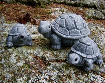 Turtle Statue Family, Turtles, Concrete Statues, Concrete Turtle, Cement Turtle Statues, Tortoise Statues, Painted Turtle Figures