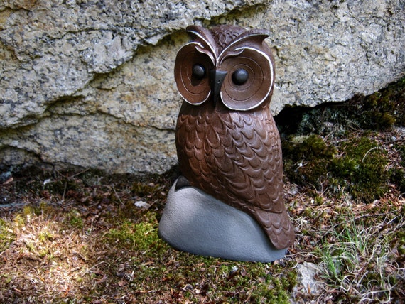 Owl Statue For Garden Concrete Figure