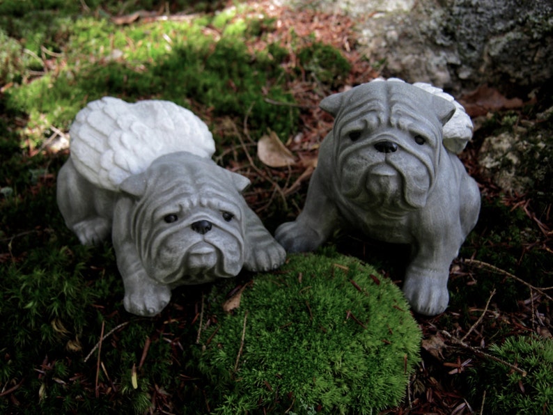 colorful bulldog statue