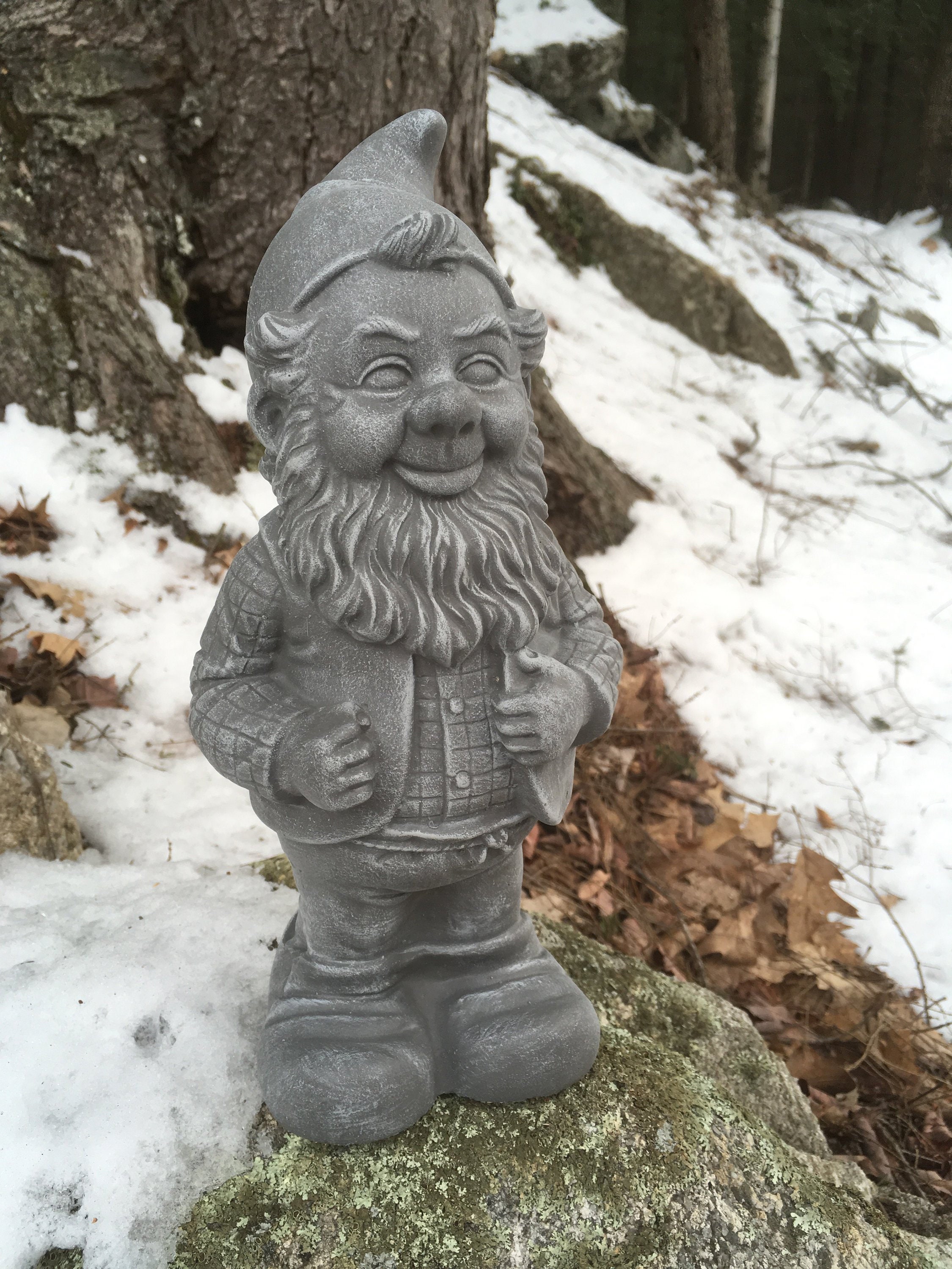 Gnome Named Gneil Painted Concrete Garden Gnomes | Etsy