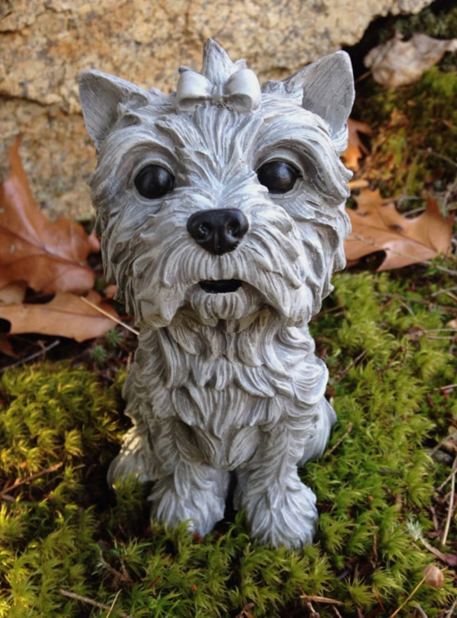 Yorkshire Terrier Garden Statue Yorkie Figure Dog Garden Etsy