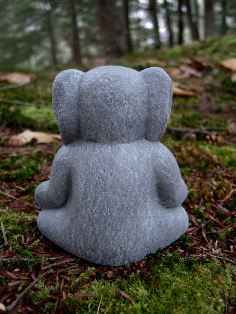 Elephant Statue, Lucky Elephant, Buddha Elephant, Meditating Elephant, Concrete Elephant, Concrete Statues, Home Decor, Zen Small Elephants image 4