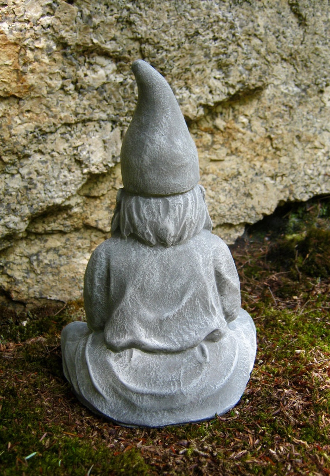 Gnome Statue Meditating Gnome Zen Garden Gnome Statue Etsy