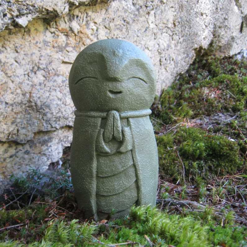 Jizo Statue Buddha Concrete Statues Buddhist Protector of Etsy