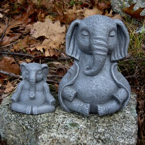 Elephant Statue, Lucky Elephant, Buddha Elephant, Meditating Elephant, Concrete Elephant, Concrete Statues, Home Decor, Zen Small Elephants image 5