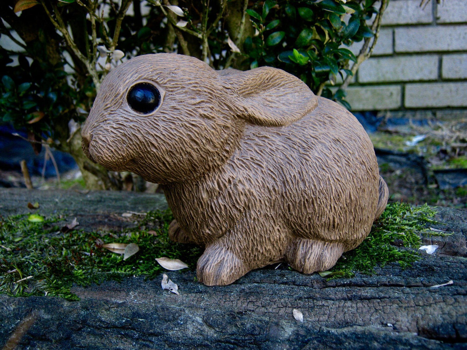 Rabbit Statue Concrete Rabbit Brown Cement Rabbit Garden Etsy Australia