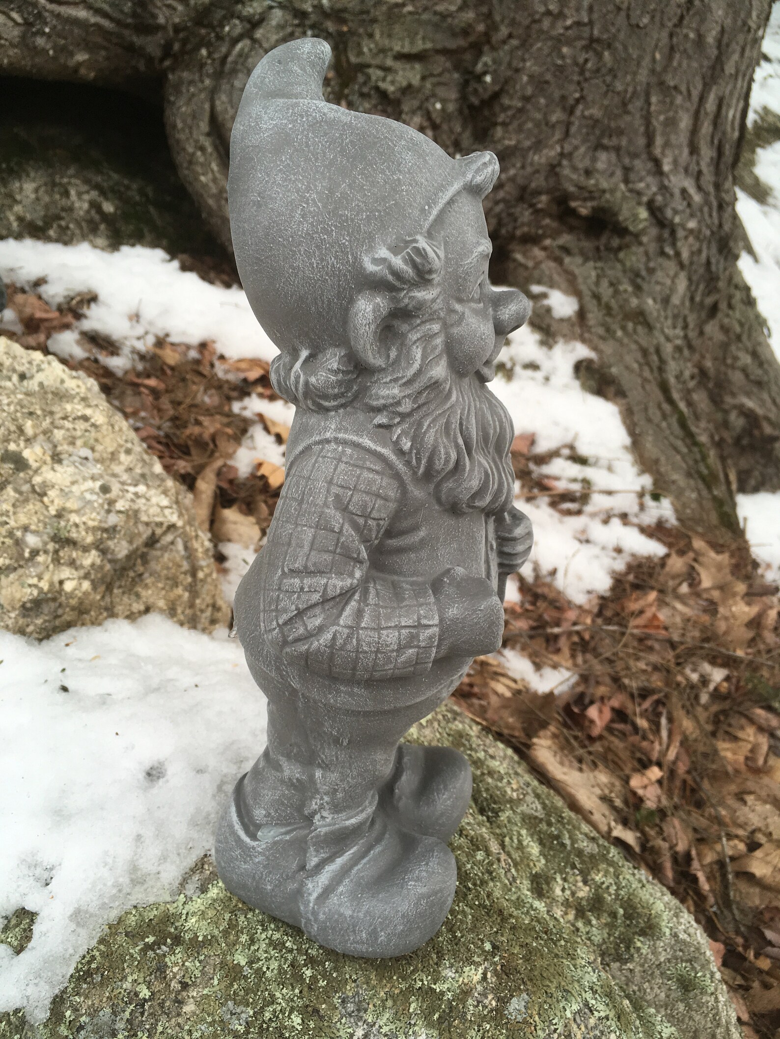 Gnome Named Gneil Painted Concrete Garden Gnomes Etsy