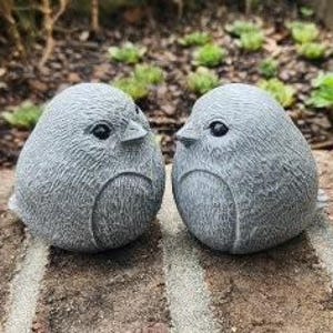 Bird Statues, Concrete Love Birds, Garden Statues Decor, Cement Bird With Heart, Two Garden Birds, Outdoor Statues For Home And Garden