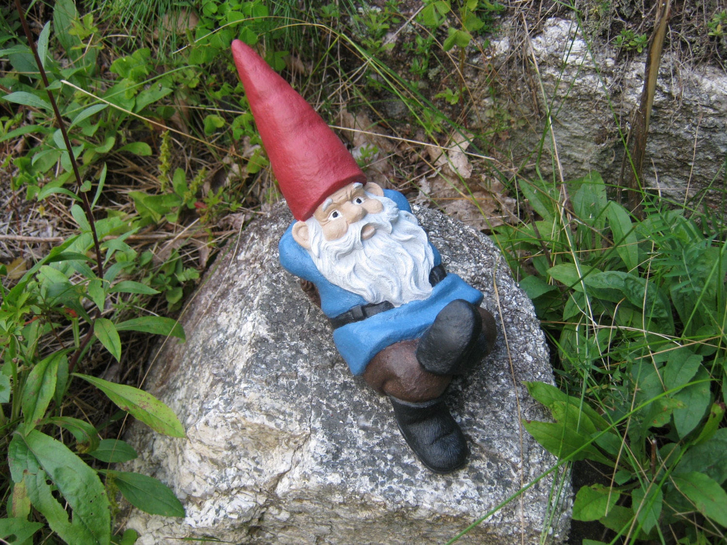 Gnomes Relaxing Garden Gnome Concrete Cement Home Zoom