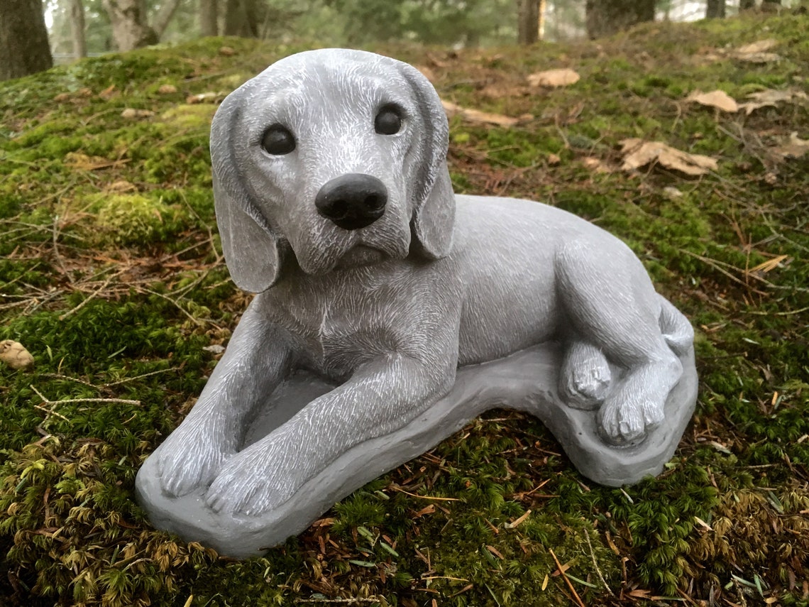 Beagle Statue Concrete Dog Statues Garden Decor Pet Etsy