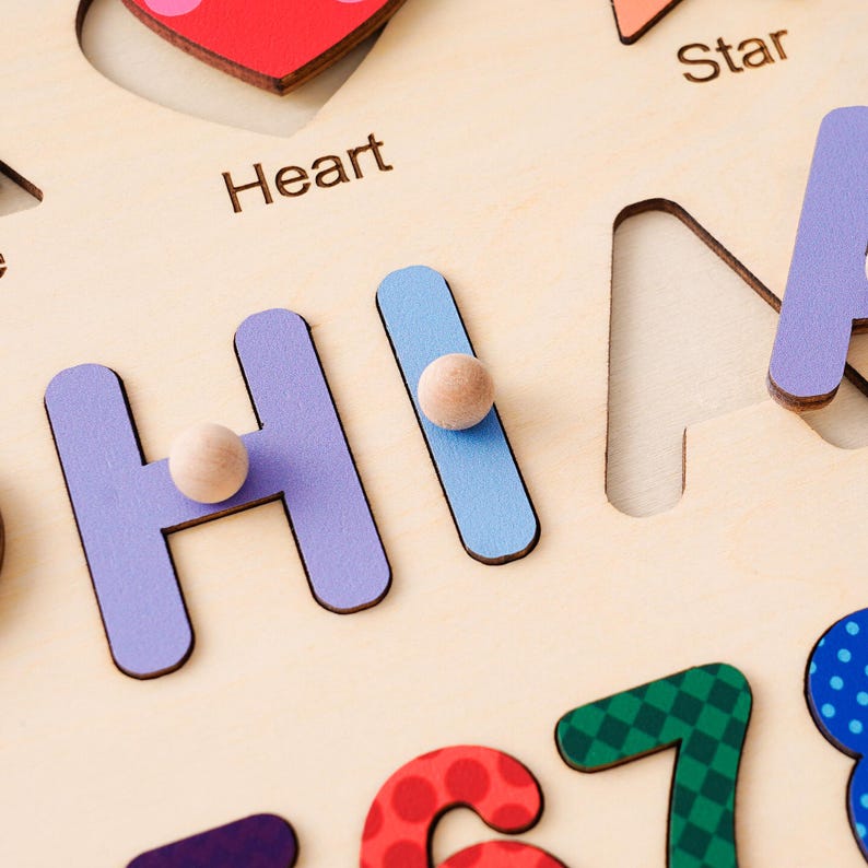 Personalized Baby Name Puzzle, Early Learning Busy Board, Wooden Baby Toy, Baby Room Decor, 1st Christmas Gift for kids, 1st Birthday Gift
Safe & Premium Quality​
Made of high-quality solid wood with multiple sanding processes—smooth edges
Printed with non-toxic paint—vibrant colors, zero odor, safe for long-term play
Kids feel like they’re exploring a real animal world!​
Perfect for Parent-Child Time​
Share joy as they finish & tell stories about the animals—great for language development!