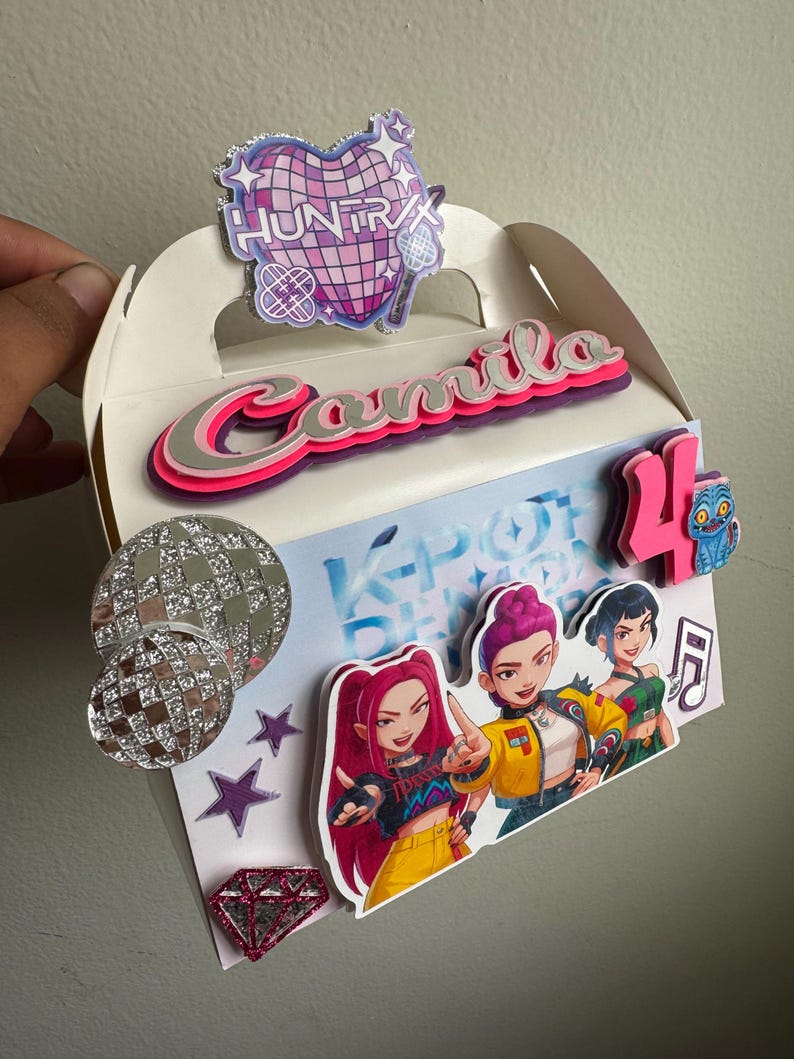 Kpop Demon Hunter Gable Treat Boxes/party Favors - Etsy
