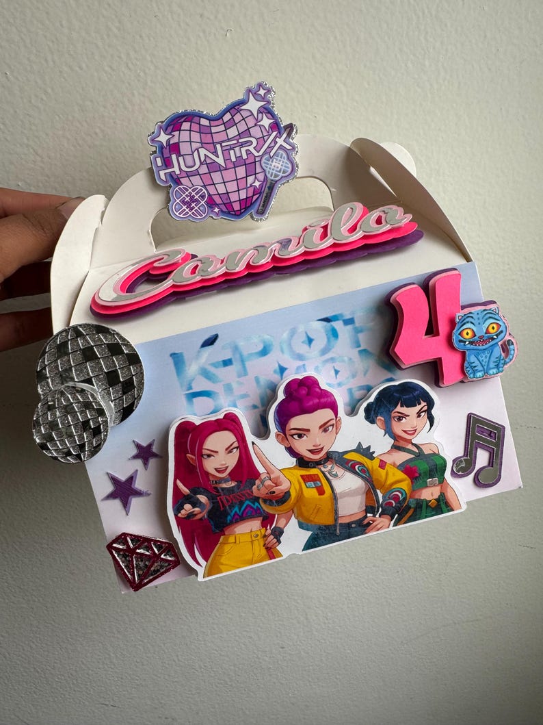Kpop Demon Hunter Gable Treat Boxes/party Favors - Etsy