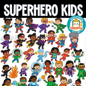 Superhelden Clipart | Kinder in Kostümen, Comic Helden, Superkräfte