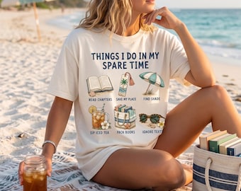 Cosas que hago en mi tiempo libre Diseño de lector de playa, leer capítulos Guarda mi lugar e ignora los textos Gráfico