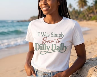 Nací para divertirme. Diseño tipográfico, gráfico minimalista de humor costero para amantes de la playa.