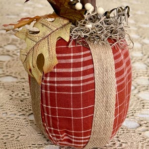 Plaid Fabric Pumpkin