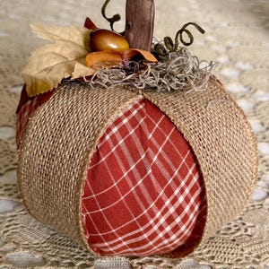 Plaid Fabric Pumpkin